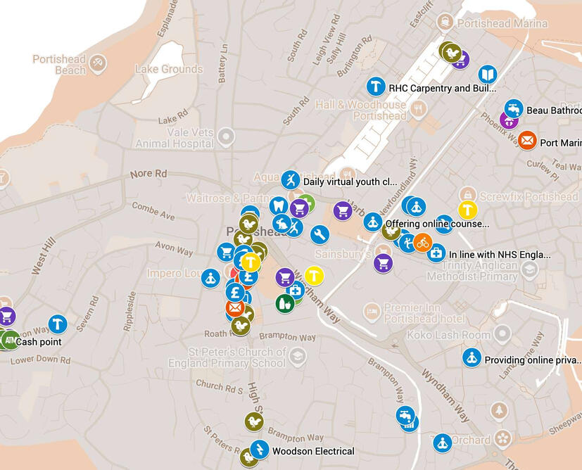 WHAT'S OPEN MAPS C-19 REACTION 2020-21 Coronaviruus Time AppyMaps Support Communities Map Dorchester
