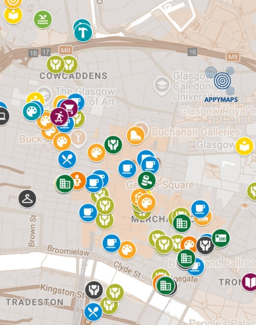 AppyMaps Glasgow Social Impact Map by AppyMaps