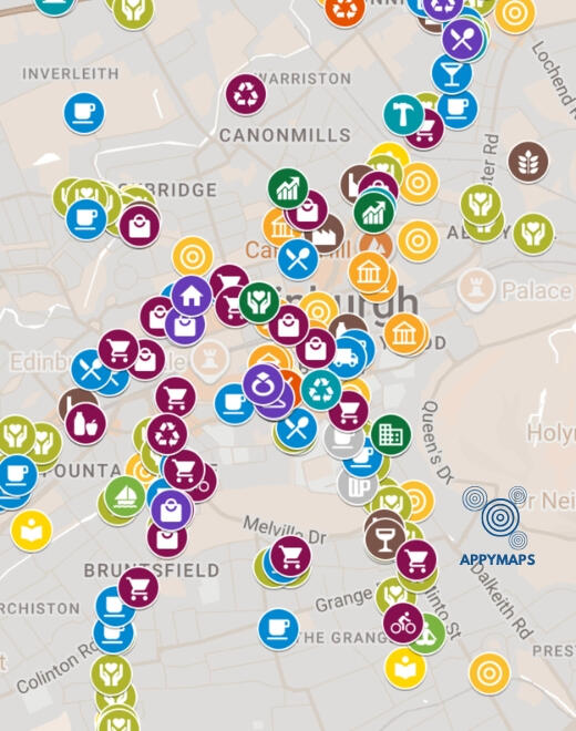 AppyMaps Edinburgh Social Impact Map by AppyMaps AppyMaps Edinburgh Social Impact Map