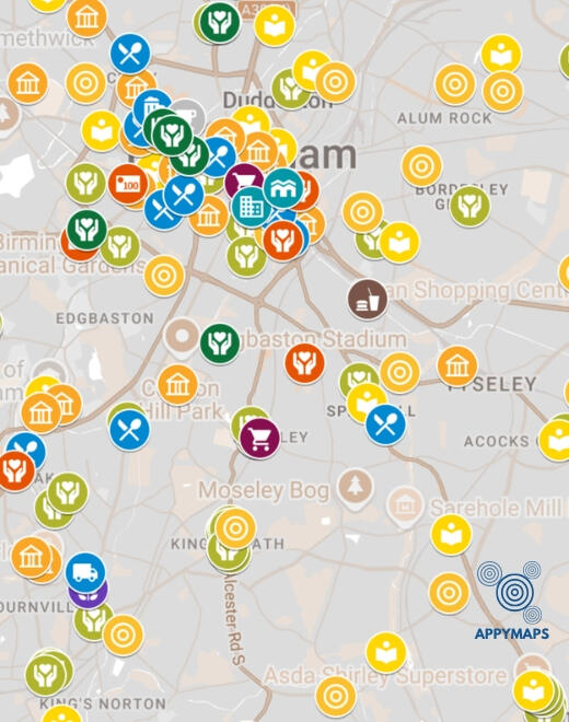 AppyMaps Birmingham Social Impact Map by AppyMaps